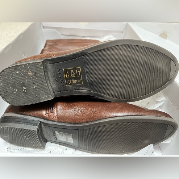 Aldo Brown Knee High Pointed Toe Boots - Picture 5 of 7